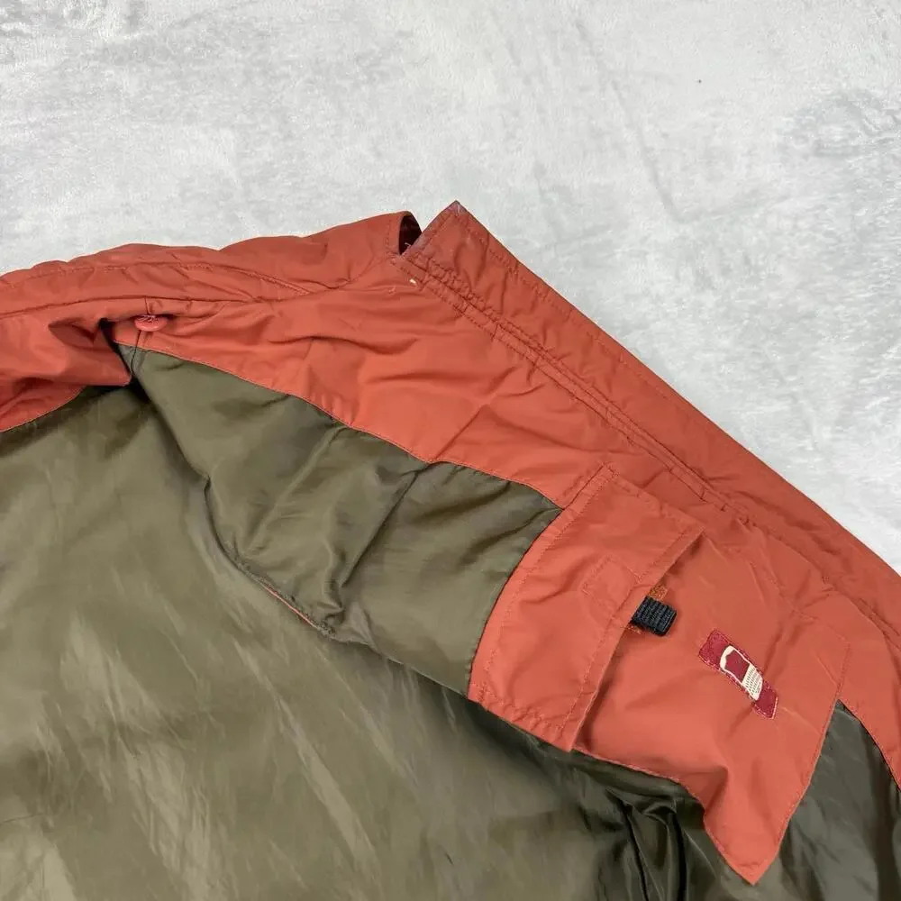 Levi’s Orange Puffer Vest Men Size L Vintage Style Full Zip Quilted Outdoor Y2K